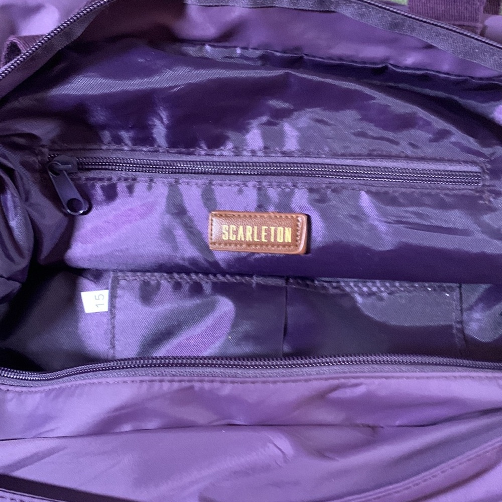 Scarleton purple nylon bag handles and shoulder straps. 16x13x5 - Picture 6 of 10